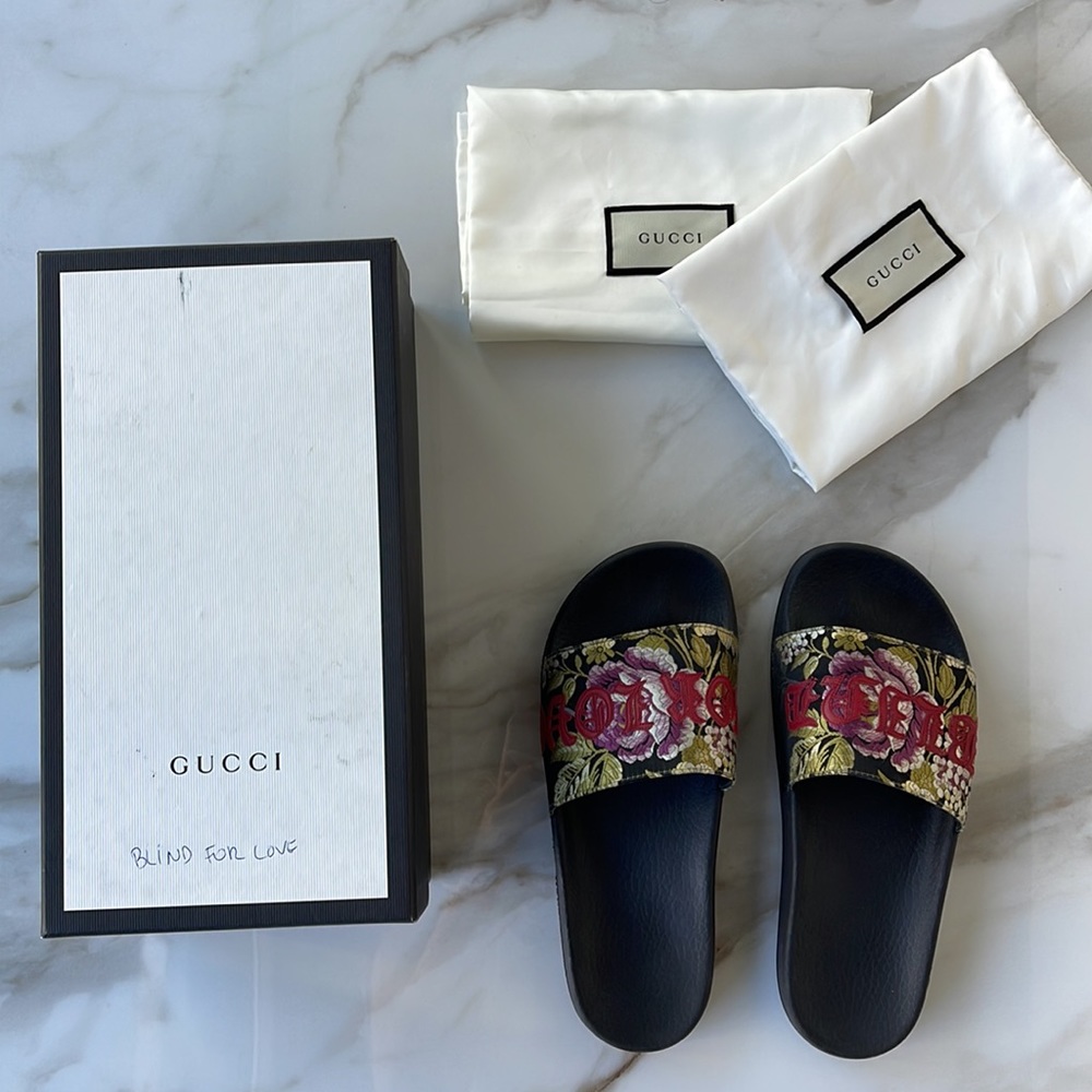 GUCCI BLIND FOR LOVE SLIDES - Picture 9 of 11